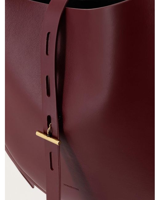 MINOBOSSI Red Lizzie Leather Crossbody Bag