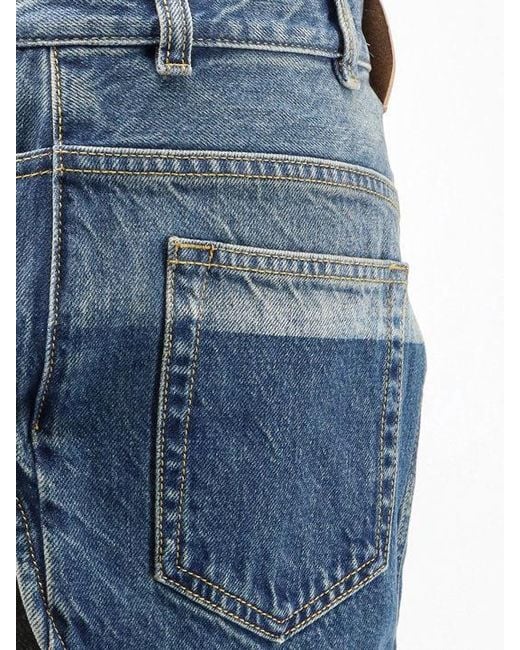 The Attico Blue Denim Mini Skirt