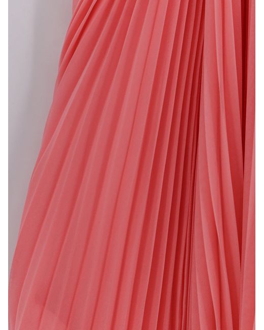 Max Mara Red Mxevalzer Pleated Top
