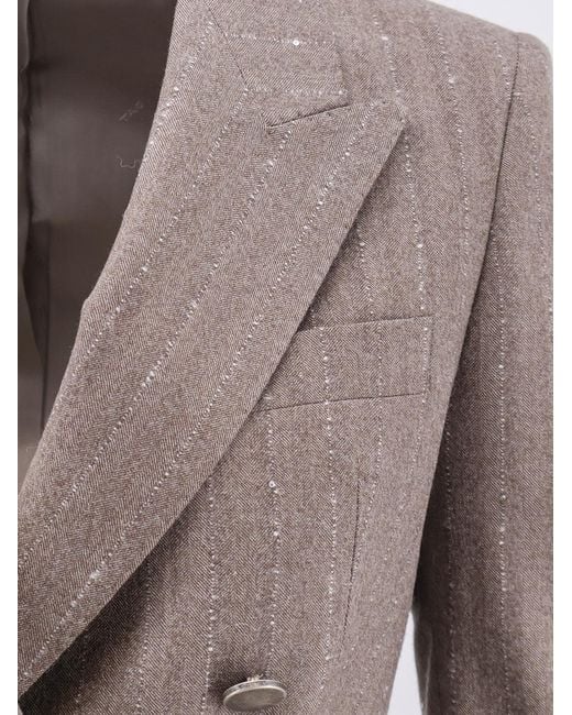 Tagliatore Gray Parigi Double-Breasted Virgin Wool Tailleur