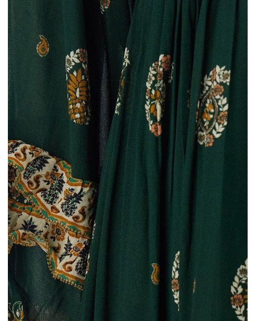 Farm Rio Green Ayla Maxi Dress With Beaded Trim