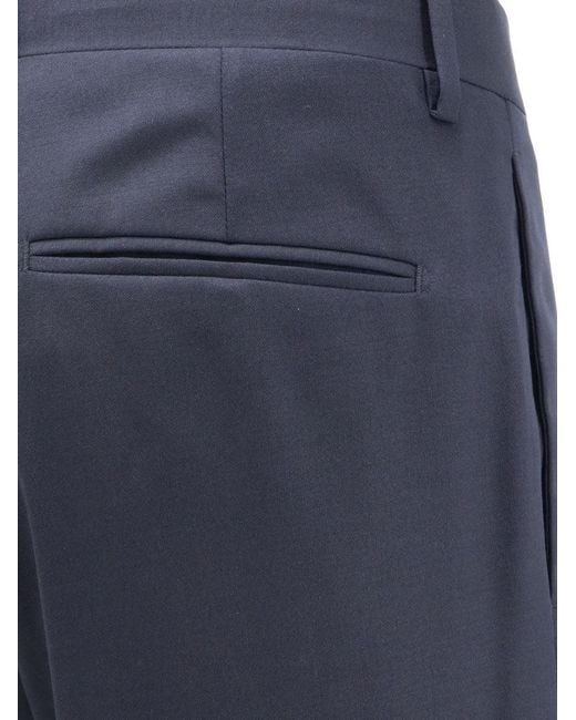 Lardini Blue Stretch Wool Trousers for men