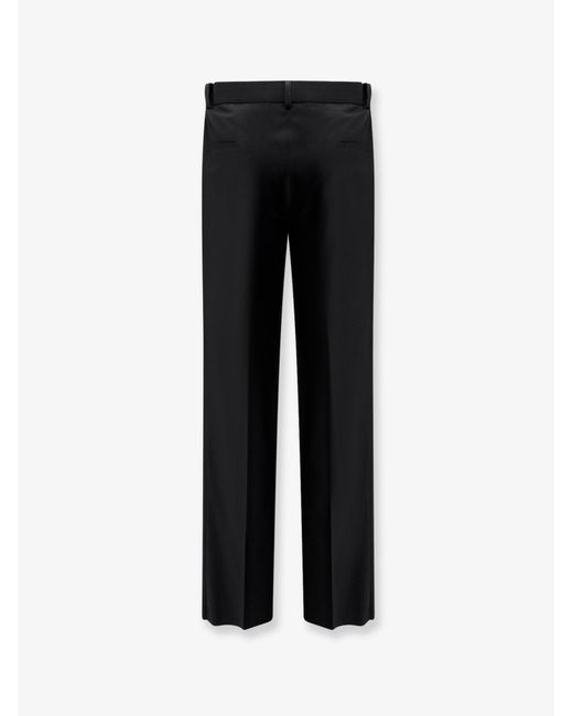 Hevò Black Torrecanne Viscose Blend Trousers for men