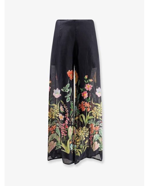 Lavi Blue Frangipane Ramié Trousers