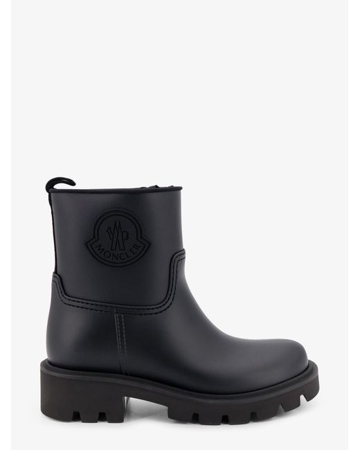 Moncler Black Kickstream Pvc Rain Boots