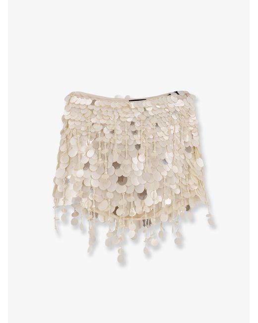 retroféte Natural Rettie Skirt With Macro-Sequins