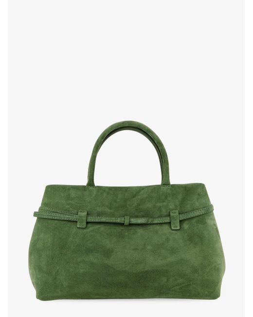 MANU Atelier Green Le Cambon 35 Suede Handbag