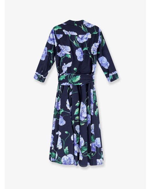 Lavi Blue Spritz Cotton Chemisier Dress