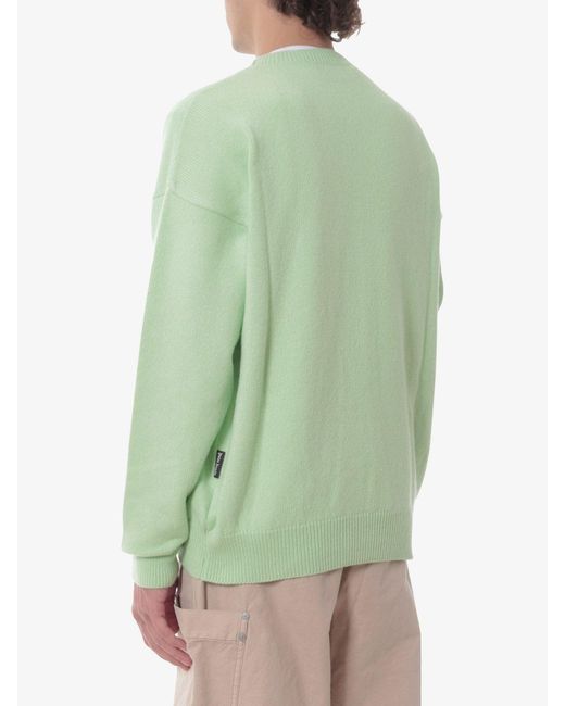 Palm Angels Green Sweater for men