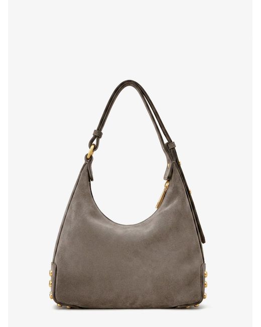 Tod's Gray Mini Bag Metal Dots Suede Crossbody Bag