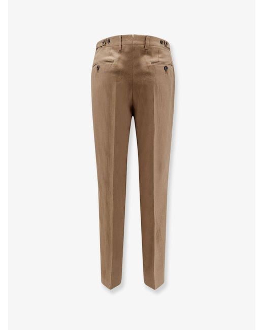 Corneliani Natural Regular Linen Trousers for men