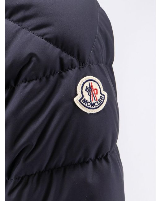 Moncler Blue Baudinet Down Jacket With Iconic Patch for men