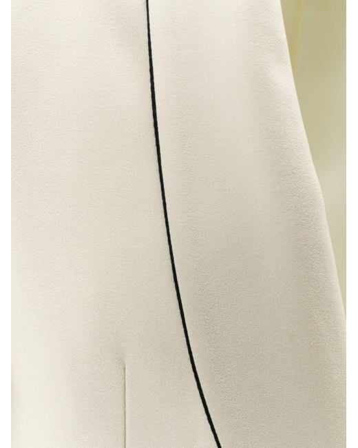 Lardini White Wool Blend Blazer With Contrasting Profiles for men