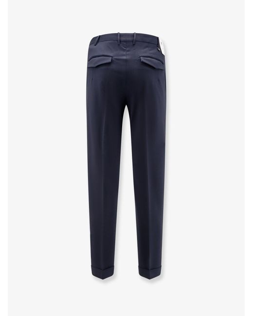 PT Torino Blue Style Stretch Wool Master Fit Trousers for men