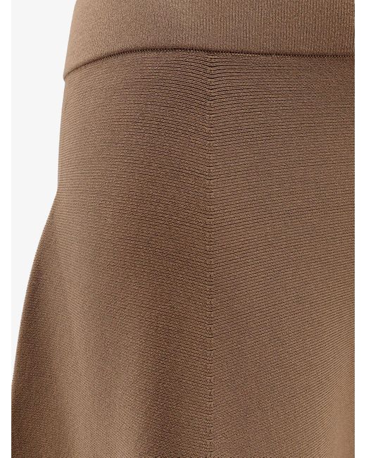 Max Mara Brown Lazio Viscose Blend Skirt