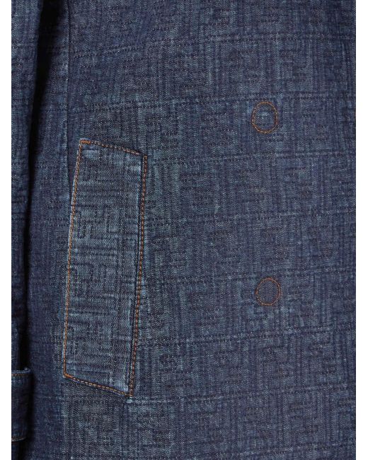 Fendi Blue Jackets Cotone