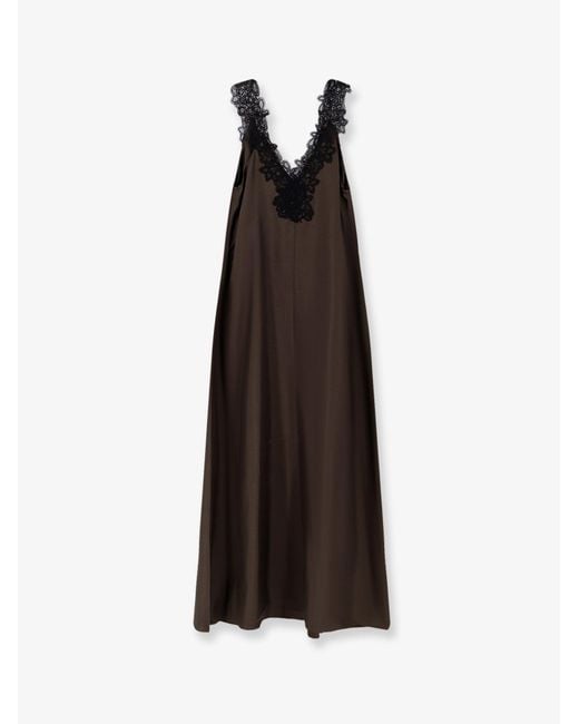 Rohe Women's Brown Silk Long Dress - www.ice4pros.com.br