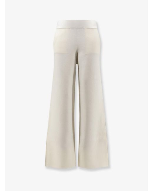 Max Mara White Mxmbaldo Knit Trousers