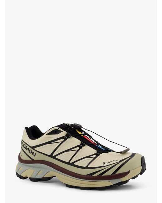 Salomon White Xt-6 Technical Fabric Sneakers With Logo On The Side for men
