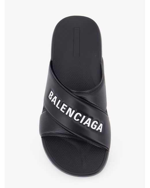 Balenciaga Black Sporty Pool Eva Slide Sandals for men
