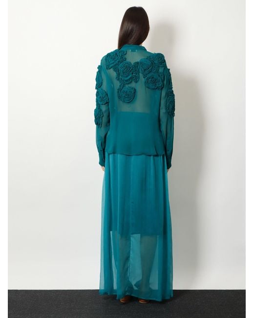 Dries Van Noten Blue Chowsa Viscose Shirt