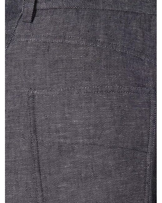 Fendi Blue Jeans Lino Cotone Seta for men