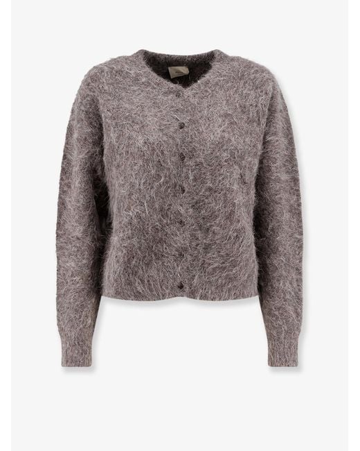 Alysi Brown Alpaca Blend Cardigan