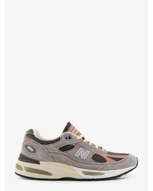New Balance White Sneakers Suede/Mesh for men