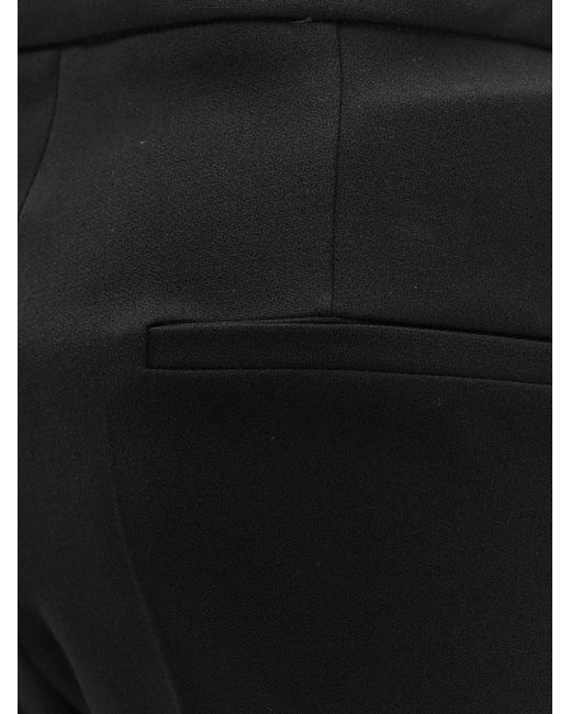 ACTUALEE Black Rayon Blend Trousers