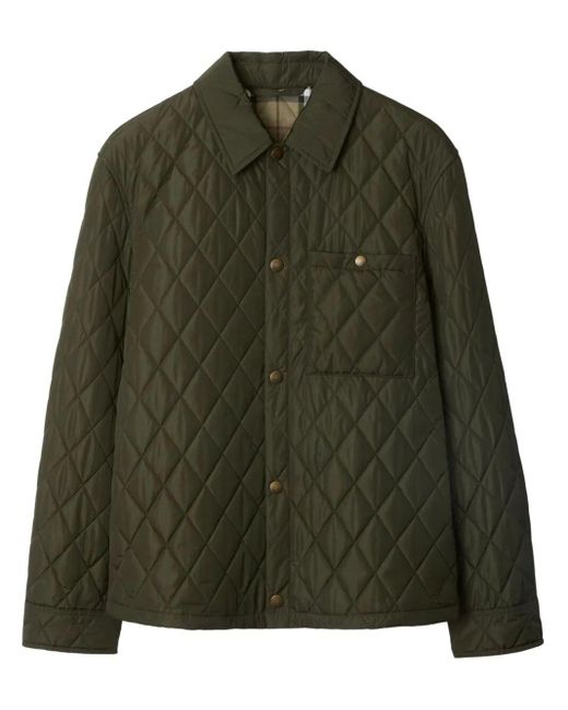 Giacca Trapuntata di Burberry in Green da Uomo