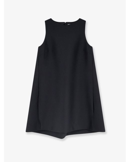 Balenciaga Blue A-Line Silk Mini Dress