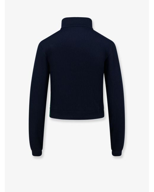 Gucci Blue Lightweight Ribbed Cotton Jersey Sweatshirt