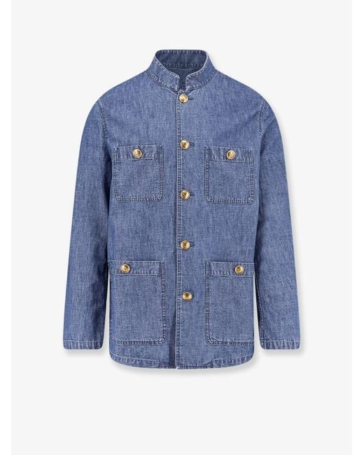 Valentino Blue Denim Sahariana Jacket for men