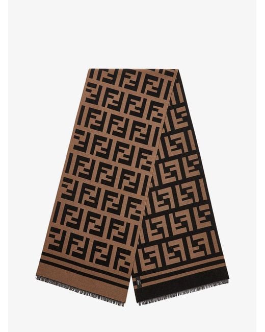Sciarpa Ff di Fendi in Brown