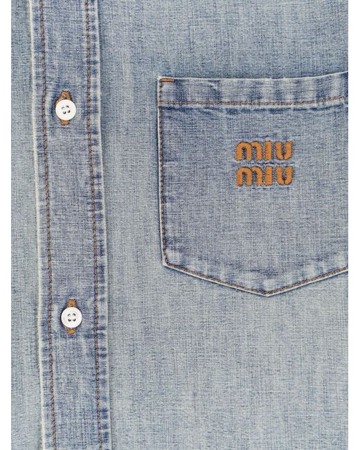 Miu Miu Blue Denim Shirt