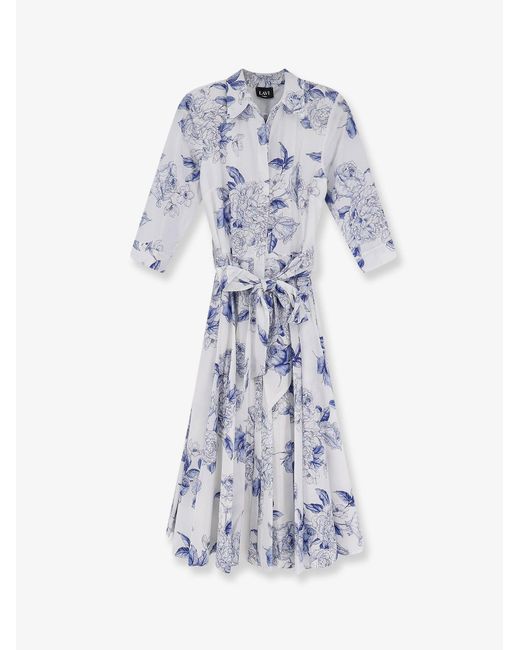 Lavi White Spritz Cotton Chemisier Dress