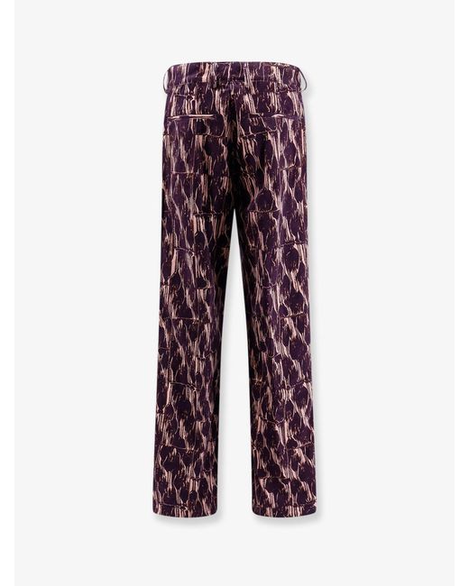 Dries Van Noten Purple Paxy Corduroy Trousers