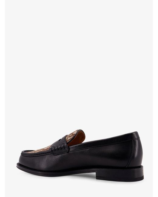 Loro Piana Black Serge Tassel Leather Loafers for men