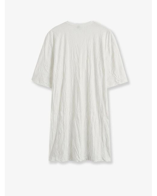 Totême  White Relaxed Fit Short Cotton Blend Dress