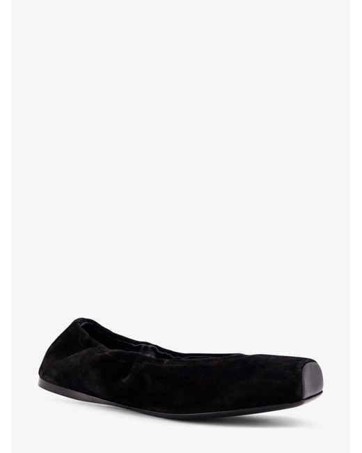 Alaïa Black Suede Slip-On Ballet Flats