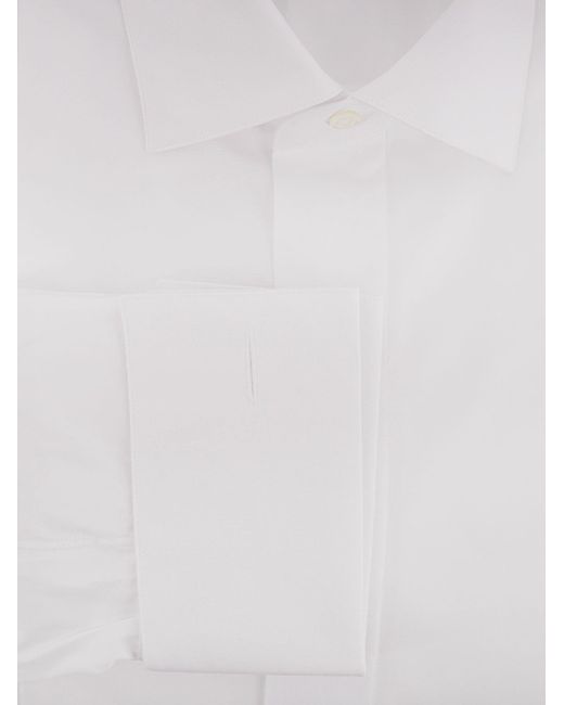 NUGNES 1920 White Cotton Shirt for men