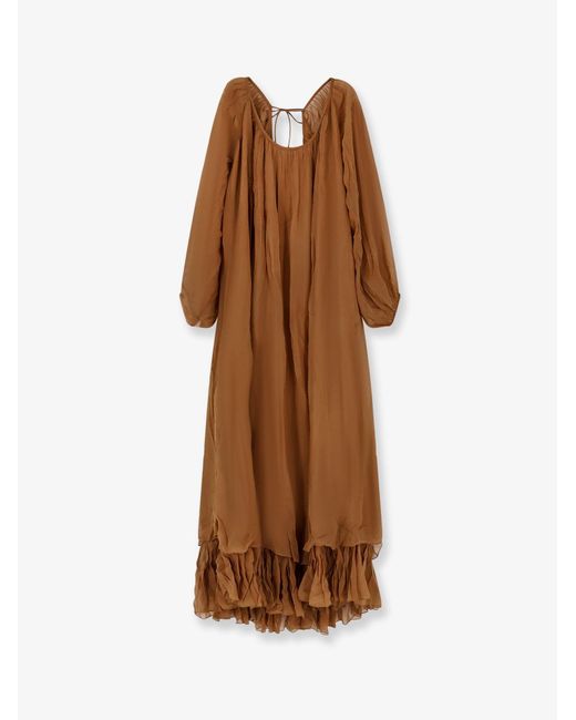 Mes Demoiselles Brown Crash Long Viscose Dress