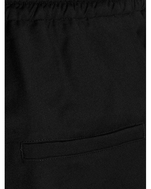 Seven Gauge Black Light Wool Shorts for men
