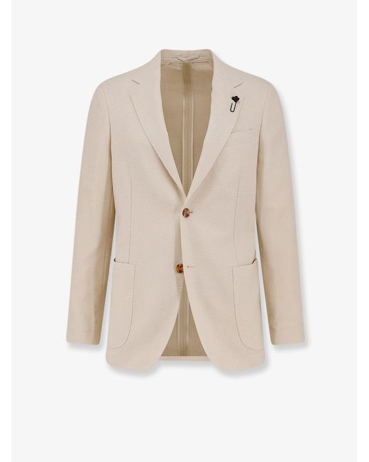 Lardini Natural Roma Pure Virgin Wool And Linen Blazer for men