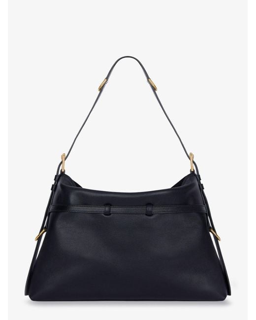 Givenchy Black Voyou Medium Leather Shoulder Bag