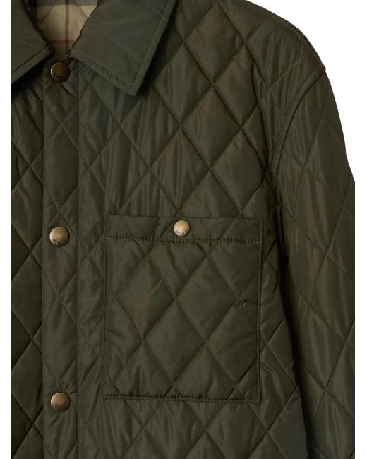Giacca Trapuntata di Burberry in Green da Uomo