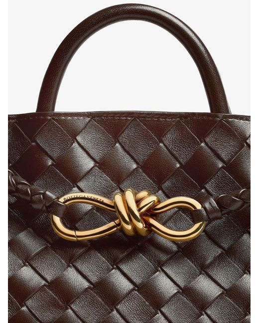 Bottega Veneta Black Andiamo Small Leather Shoulder Bag With Intrecciato Motif