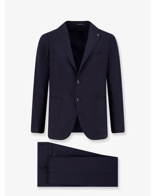 Tagliatore Blue Virgin Wool And Silk for men