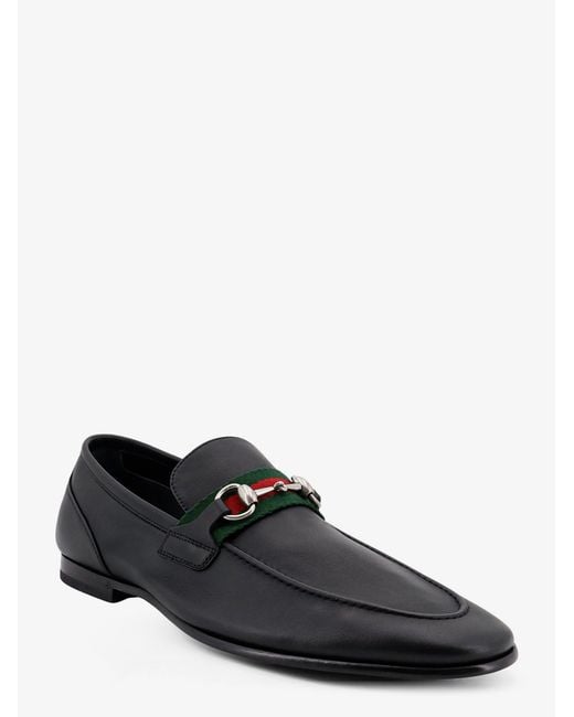 Gucci Black Como Leather Loafers for men