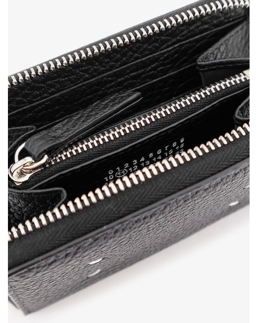 Maison Margiela Gray Four Stitches Small Leather Wallet